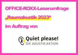 OFFICE ROXX Blog Leserumfrage-Raumakustik-2023-Logo
