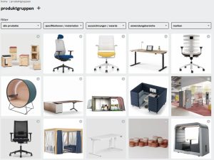 Auf officebase.info finden sich sämtliche Büromöbel, die in Deutschland tatsächlich erhältlich sind. Abbildung: officebase.info